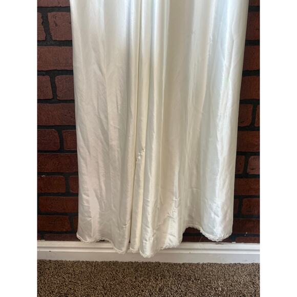 Vintage White Lace Nightgown Sleeveless Sleep Dress Large Romantic Made in USA - Picture 4 of 16